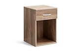 Linsar - Nachttisch - mit Schublade in zeitlosem Design - Holzoptik - Ideal...