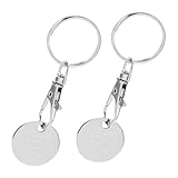 Supvox 2 Edelstahl Einkaufswagen Token Schlüsselanhänger mit...