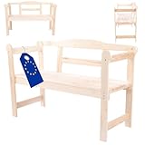 MODO24 Gartenbank aus Holz, Parkbank, Gartenmöbel, Sitzbank, Bank...