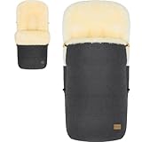 Fillikid Winterfußsack Lammfellfußsack für Kinderwagen Buggy Jogger...