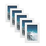 SONGMICS Bilderrahmen Set im 5er-Set, 10 x 15 cm, Fotorahmen mit...