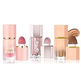 3er-Pack Kontur, Highlighter & Rouge Set - Langanhaltend, Natürlich,...