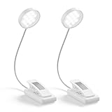 LQWELL®2× Nachttisch-Leselampe, wiederaufladbare USB-Leselampe, 3...