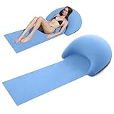 ROUSKY Strandmatte mit aufblasbarem Kissen, tragbare Matte, 178,8 x 76,2 cm...