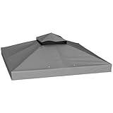 Outsunny Ersatzdach für Pavillon 3 x 3 m, wasserdicht Pavillondach,...