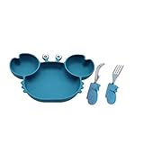TOYANDONA 1 Set Kinderkrabbengeschirr Silikon Utensilienauflage...