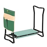 Outsunny Kniebank, Klappbarer Gartenhocker, 2-in-1, Kniehilfe, mit...