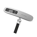 GRIFEMA GA2006, Digitale Kofferwaage mit LCD Display, Tragbare Gepäckwaage...