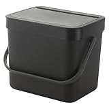 Luxshiny Einfacher Küchenmülleimer 7l mit Deckel Hängender Kunststoff...