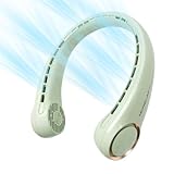 Morelax Tragbarer Mini Hals Ventilator USB mit 360° Luftstrom, 4000mAh...