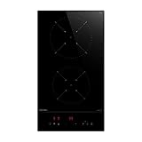 Hermitlux Einbau-Induktionskochfeld 2 Kochzonen, 30 cm 3500 W, 9 Stufen +...