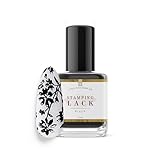 Stamping Lack für Nägel, SCHWARZ 10ml, Tiefschwarzer Stempellack für...