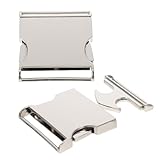 OHPHCALL 2 Stück Metall Steckschnallen aus Zinklegierung 4cm Silberfarbene...