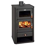 Kaminofen mit Backofen Prity FM 12kW, Holzofen mit Holzfach