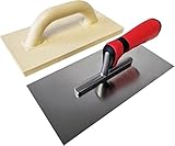 Maurerfreund, 2-teiliges Set mit Putzer-Werkzeug, Edelstahl-Glättekelle...