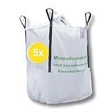 dm-folien Big Bag Mineralwolle 125x125x150cm I 5 Stück I SWL 600 kg I...