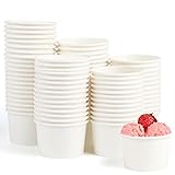 VEYLIN Papier-Eisbecher, Einweg-Papier-Dessertbecher für heiße oder kalte...