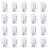 20 Packung Selbstklebender Haken Kunststoff-klebriger Endhaken mit 20...