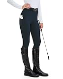 H.MILES Reitleggings Damen Vollbesatz High Waist Elastische Reithose Damen...