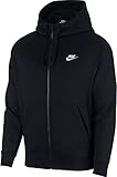 Nike Herren Hoodie Sportswear Club Fleece, Black/Black/White, XL,...