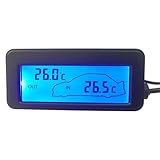 Auto-Innen-/Außenthermometer – 12-V-Fahrzeugtemperaturanzeige,...