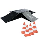 BEST SPORTING Rampen-Set mit 4 Pylonen für Skateboard/BMX-Rad/Skater & RC...