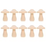 10pcs Holzpilz DIY Pilzmodelle Mini Pilz Modelle Graffiti Pilze DIY Malerei...