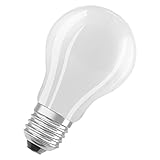 OSRAM LED Stromsparlampe, Matte Birne mit E27 Sockel, Warmweiß (3000K),...