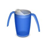 Ornamin 2-Henkel-Becher mit Schnabelaufsatz, blau-transparent