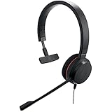 Jabra Evolve 20 Mono Headset – Microsoft Certified Headphones for VoIP...