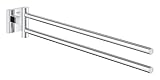 GROHE Start Cube, Handtuchhalter doppel-armig (44cm lang, schwenkbar, mit...