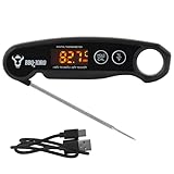 BBQ-Toro Grillthermometer wiederaufladbar mit LCD Display |...
