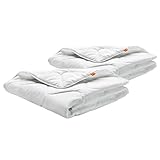 sleepling Bettdecke 135x200 cm 2er Set, Sommerdecke, Sommerbettdecke leicht...