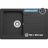 SCHOCK Küchenspüle Formhaus D-100S Onyx 78x50 cm - CRISTALITE® Schwarz...