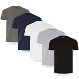 Fm London Herren-t-shirt (3/5er-pack) Herren T-Shirt , Schwarz, Grau,...
