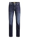 JACK & JONES Jeans Regular Fit Denim Stone Washed Mid Waist mit Heller Naht...