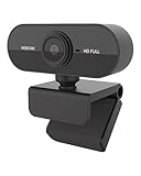 1080P Full HD Webcam mit Mikrofon, USB Plug & Play Kamera für PC, Laptop &...