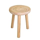 Spetebo Holz Blumenhocker mit 3 Beinen - Ø 30 cm - Deko Hocker rund...