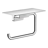 hansgrohe AddStoris - Toilettenpapierhalter mit Ablage, Klopapierhalter...