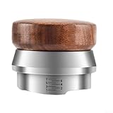 GLFLOW Kaffee-Tamper aus Holz mit Edelstahlboden für gleichmäßigen...