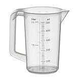 APS Messbecher 0,5 Liter, Ø 9,5 x H: 14 cm, Kunststoffbecher mit...