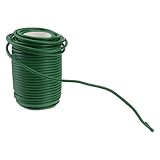 TOBBOMEY Garten Pflanzenbinder 20m Flexibel Grün PVC...