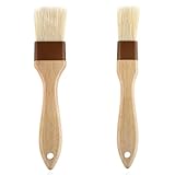 Dimeho 2 Stück Backpinsel Set Küche Pastry Brush Naturborsten...