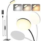 Mojimdo Stehlampe, [3 Farben & 10 Helligkeiten] Schlanke LED Leselampe...