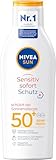 NIVEA SUN Sensitiv Sofortschutz Sonnenlotion LSF 50+ (200 ml), Sonnencreme...