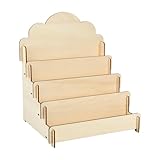 Dokeno 4-stöckiger Grußkartenständer aus Holz, Postkartenständer,...