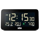 Braun Digitaler Wecker mit Datums-, Monats- und Temperaturanzeige,...