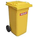 SULO 120 Liter Gelbe Tonne Müllbehälter Mülltonne Abfalltonne Gelb Für...