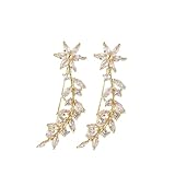 ibasenice Earcrawler Ohrringe Damen mit Strass Minimalistischer...