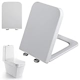 WBTAJZHY WC-Sitz Softclose, Softclose WC-Sitz Quadratisch PP mit...